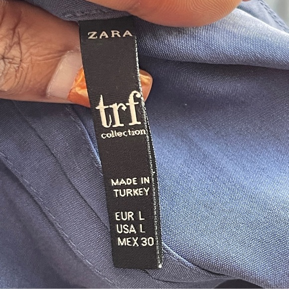 ZARA | Navy Blue Lace Lingerie Style Tank Top Sz L - Picture 5 of 7